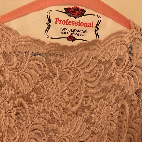 Bebe blush lace long sleeve dress XL - Picture 10 of 16